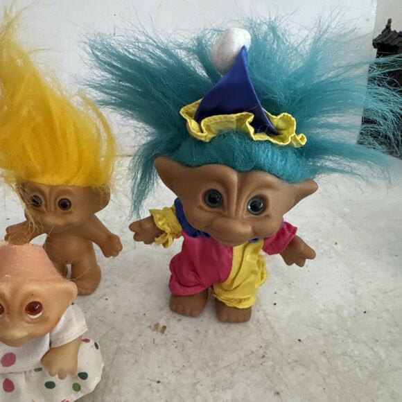 VTG Troll Doll Lot Of 5 Russ Dam Dolls Football Baseball More - Picture 7 of 8